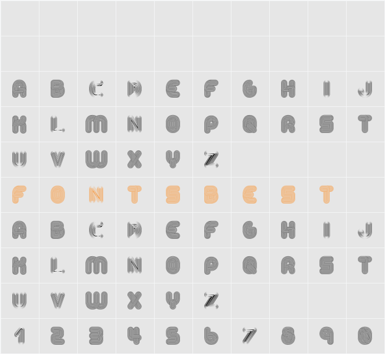 Alt Retro Regular Character Map