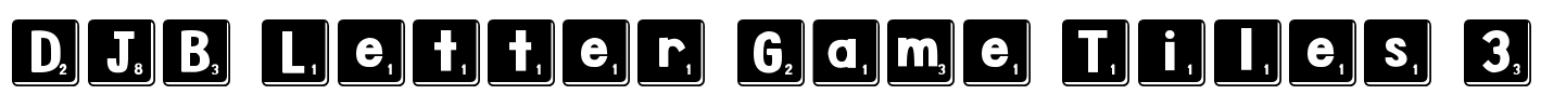 DJB Letter Game Tiles 3 Font Image