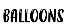 balloons Font Image