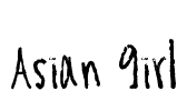 Asian Girl Font Image