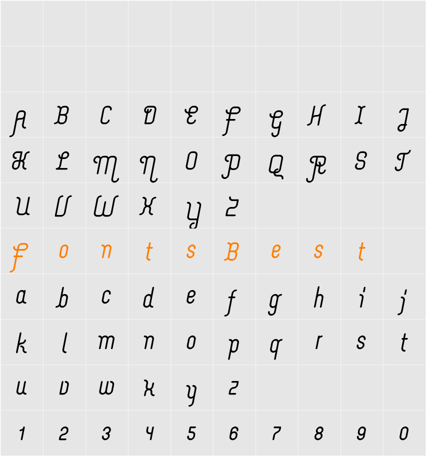 Merijntje Bold Character Map