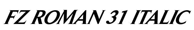 FZ ROMAN 31 ITALIC Font Image