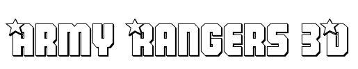 Army Rangers 3D Font Image