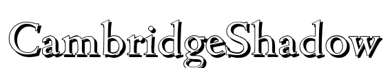 CambridgeShadow Font Image