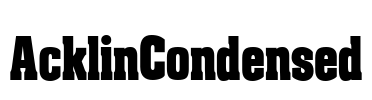 AcklinCondensed Font Image