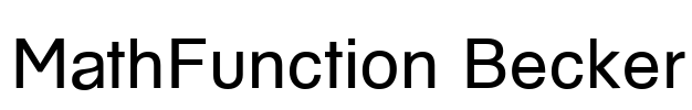 MathFunction Becker Font Image