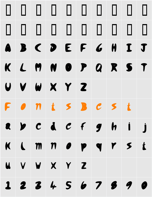 JI-Frames Character Map