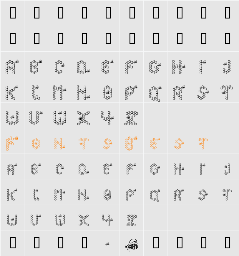 BzzzBee Character Map