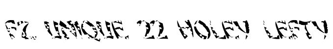 FZ UNIQUE 22 HOLEY LEFTY Font Image