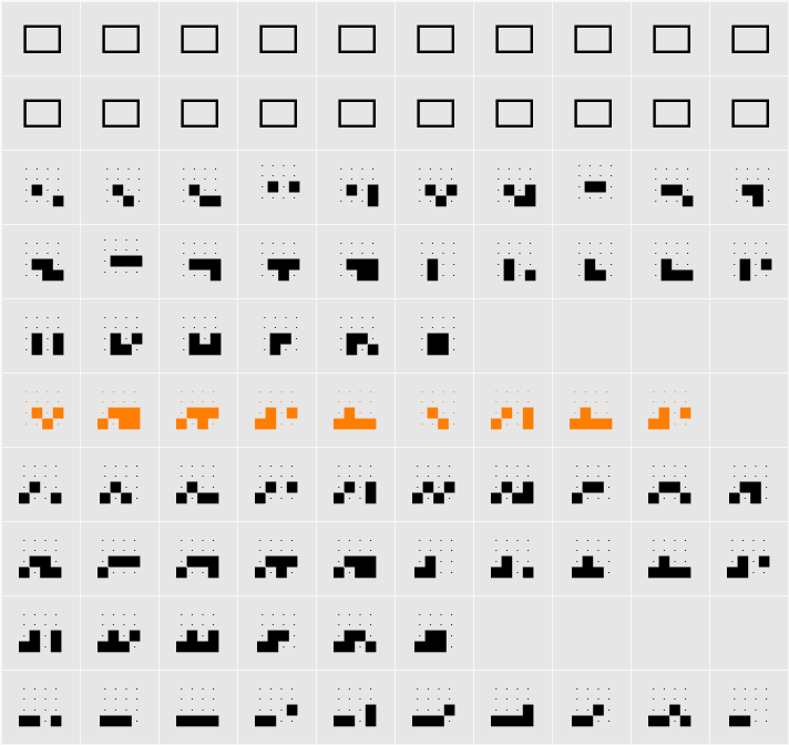 DOTS Character Map