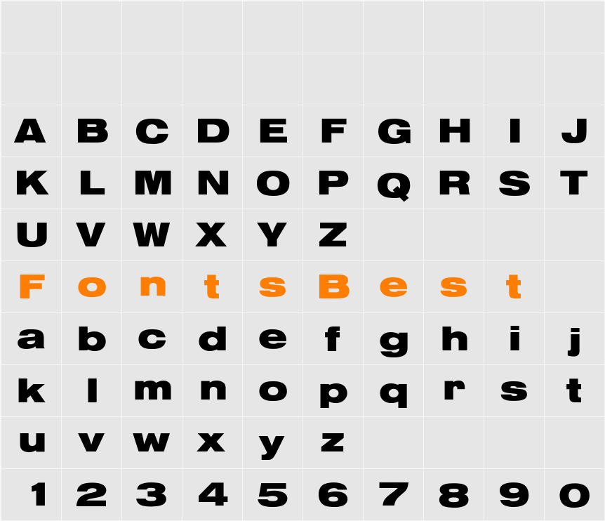 Helvetica Extended BQ Character Map