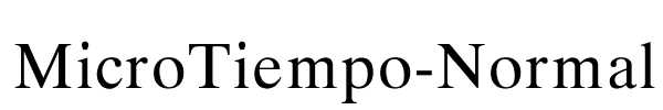 MicroTiempo-Normal Font Image