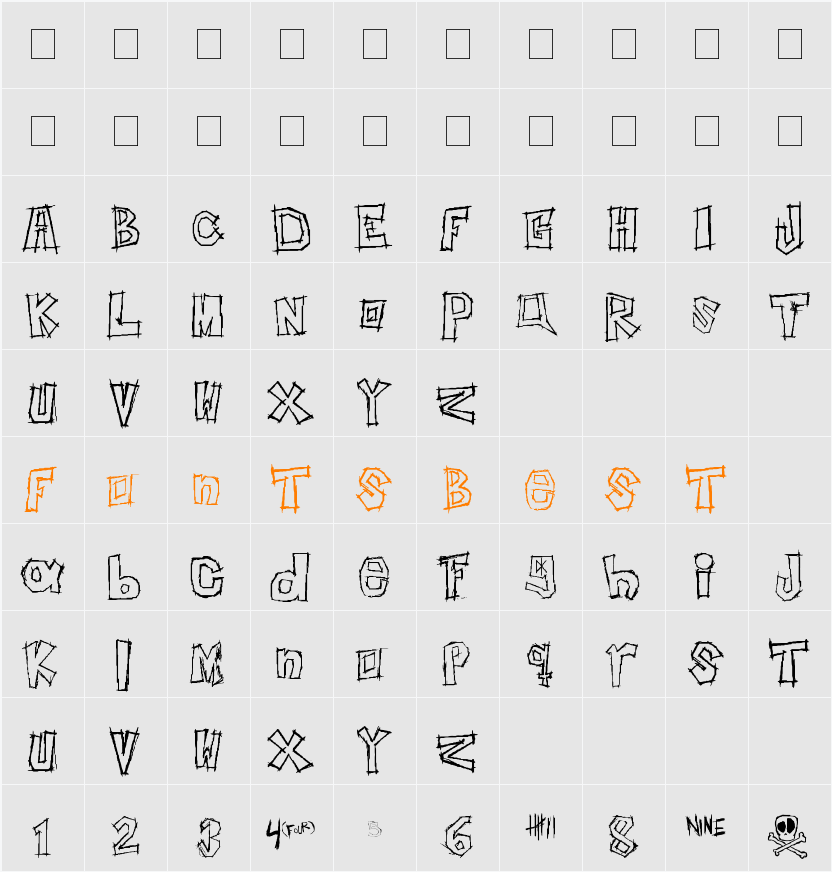 Insert your name here Character Map