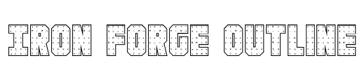 Iron Forge Outline Font Image