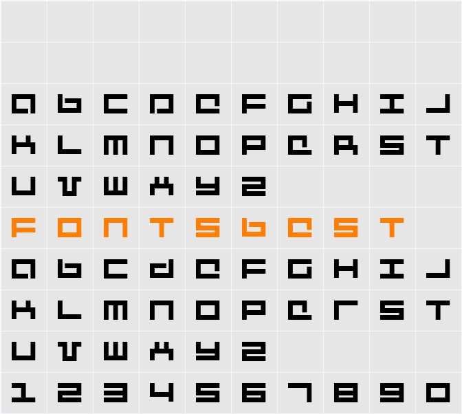 Mecha Character Map