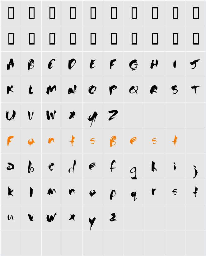 JI-Estrum Character Map