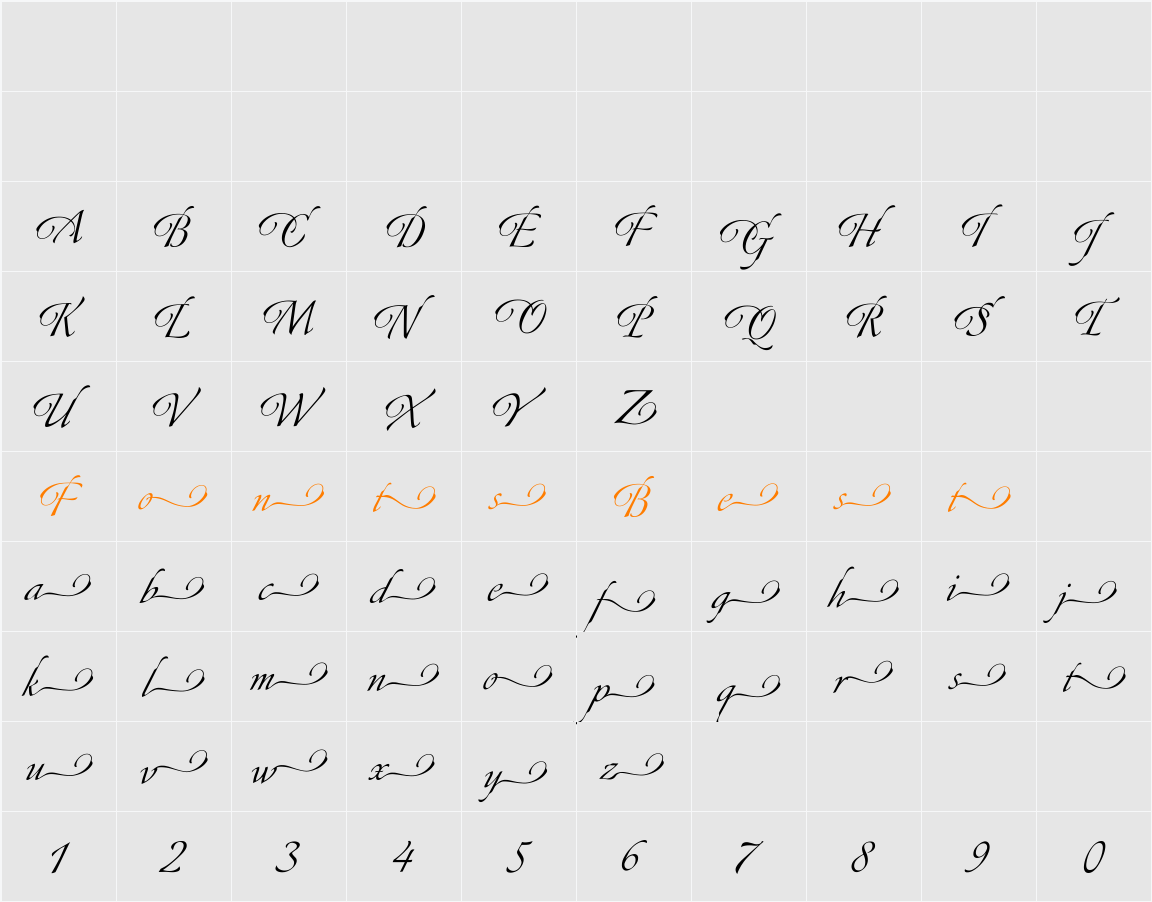 Canette-AltOne Character Map