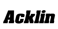 Acklin Font Image