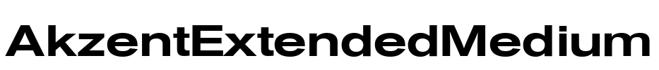 AkzentExtendedMedium Font Image