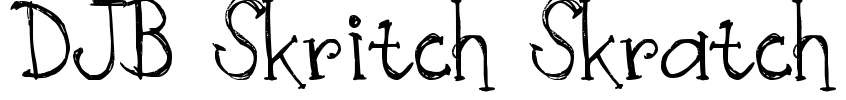 DJB Skritch Skratch Font Image