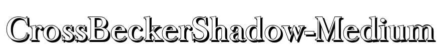 CrossBeckerShadow-Medium Font Image