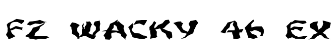 FZ WACKY 46 EX Font Image