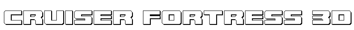 Cruiser Fortress 3D Font Image