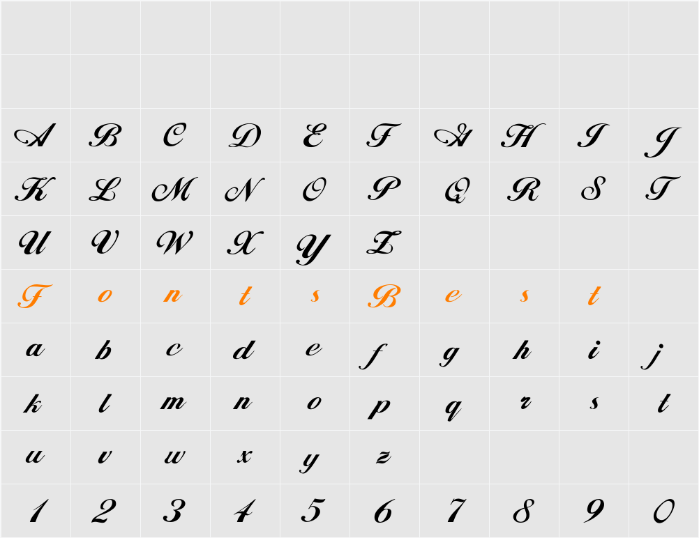 Alison Character Map