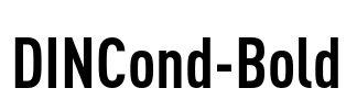 DINCond-Bold Font Image