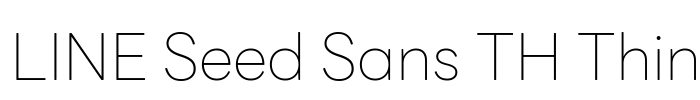 LINE Seed Sans TH Thin Font Image