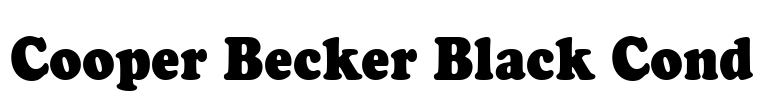 Cooper Becker Black Cond Font Image