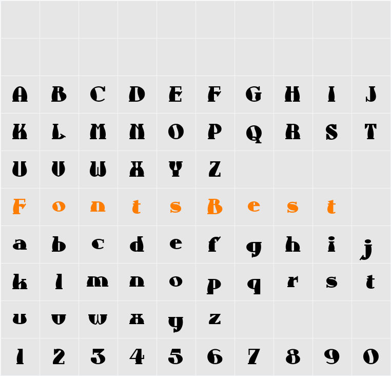 AuntBertha Character Map