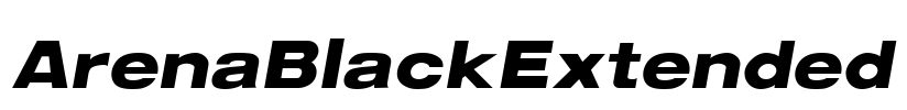 ArenaBlackExtended Font Image