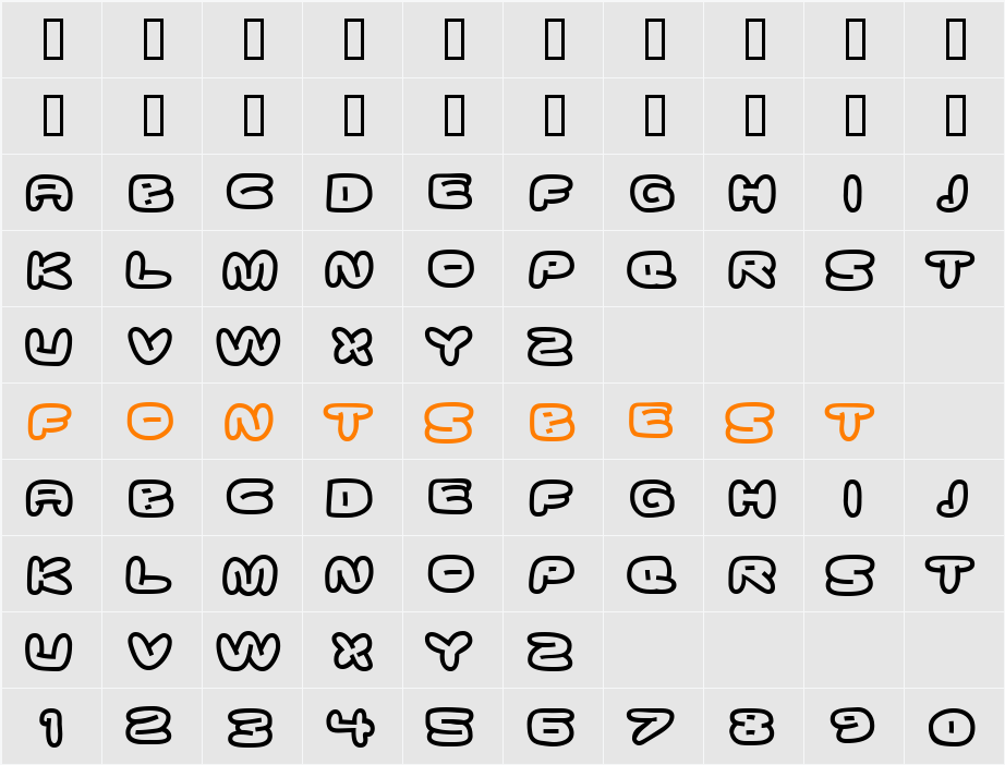 JI-Fossas Character Map