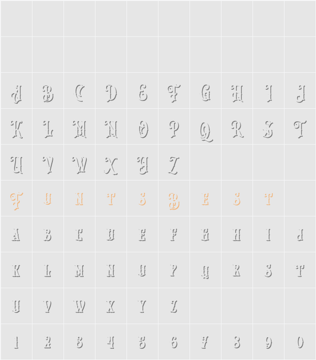 Hungry Beast Line Shadow Character Map