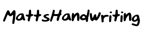 MattsHandwriting Font Image