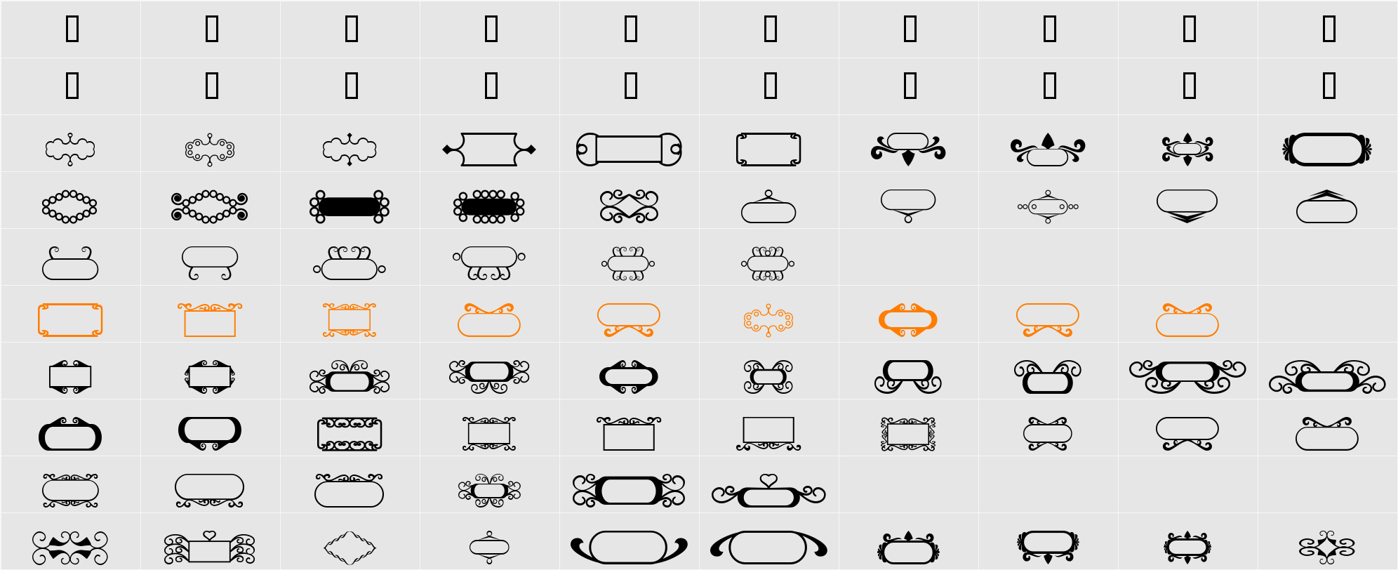 Buttonnieres4 Character Map