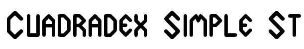 Cuadradex Simple St Font Image