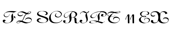 FZ SCRIPT 11 EX Font Image