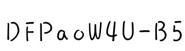 DFPaoW4U-B5 Font Image