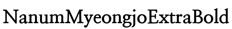 NanumMyeongjoExtraBold Font Image