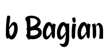 b Bagian Font Image