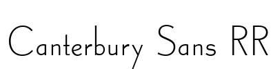 Canterbury Sans RR Font Image