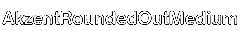 AkzentRoundedOutMedium Font Image