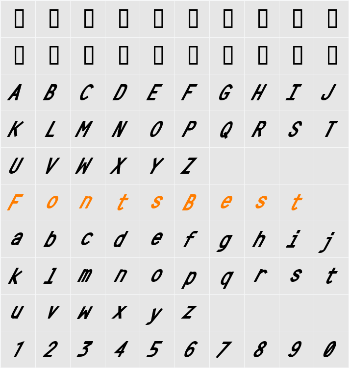 Crystal Character Map