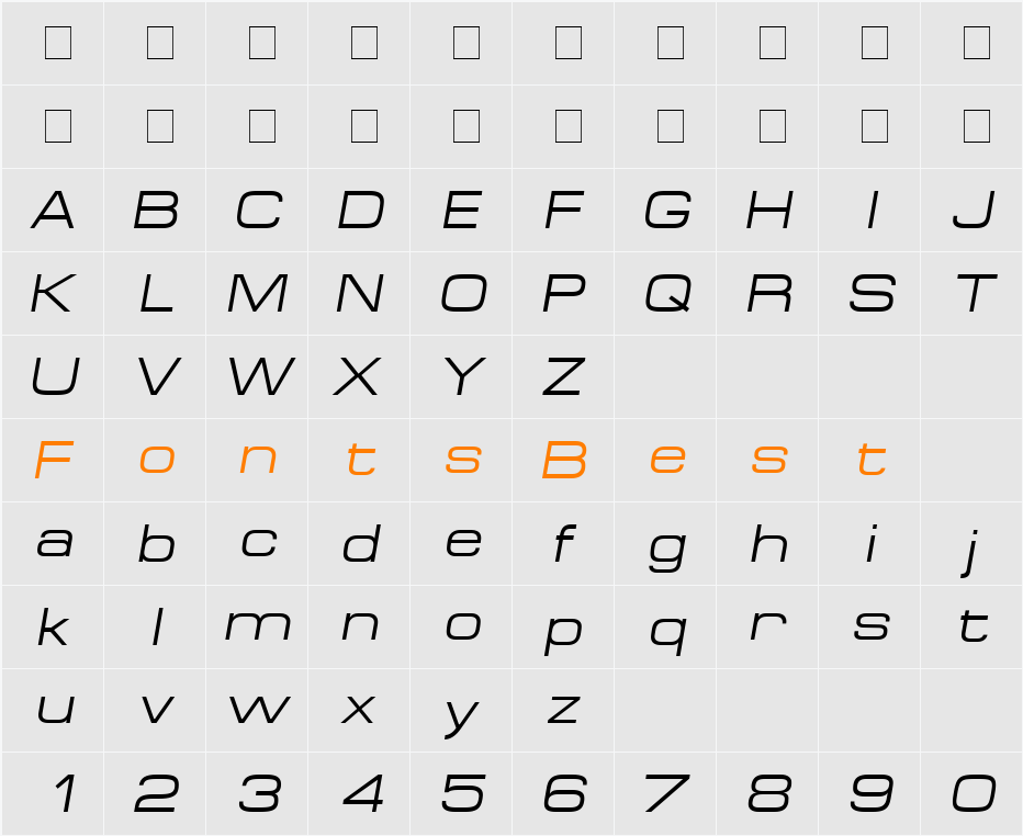 Minima Expanded SSi Character Map