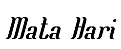 Mata Hari Font Image