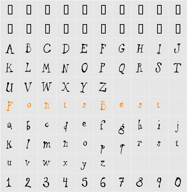 JI-Firsts Character Map