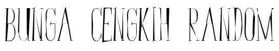 Bunga Cengkih Random Font Image