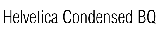 Helvetica Condensed BQ Font Image